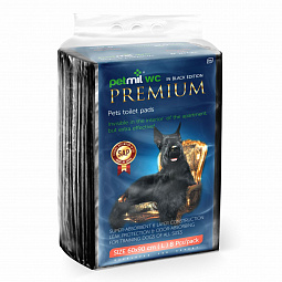 Petmil WC Premium black 60х90 15 adet
